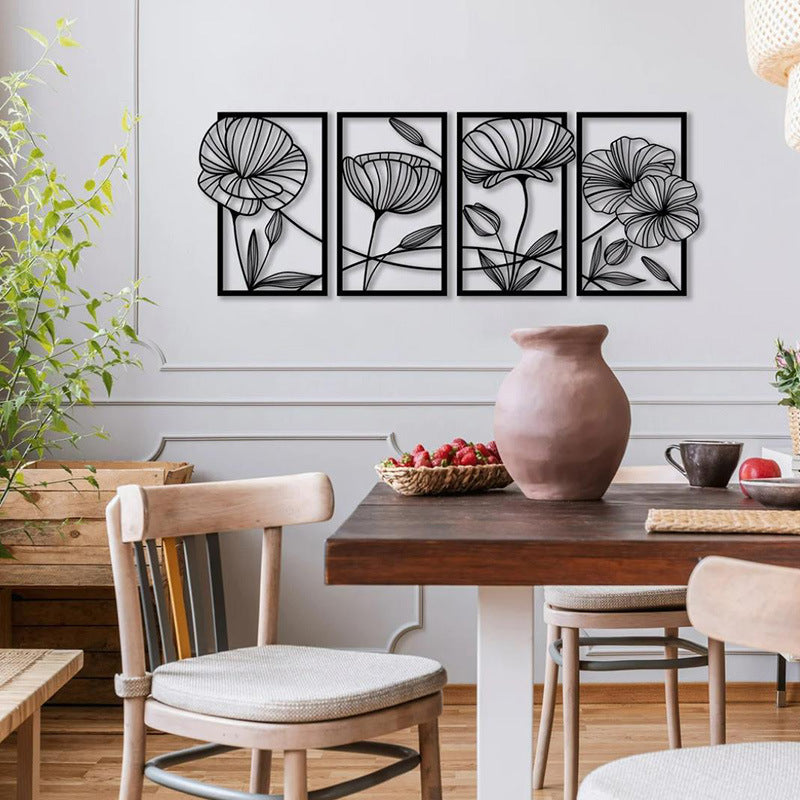 Panoramic Wall Decoration Continuous Floral Art