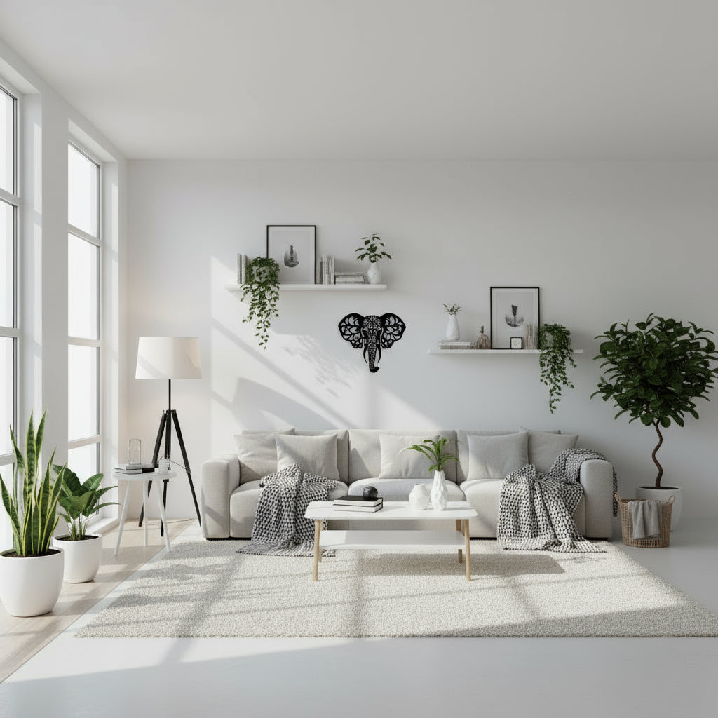 Filigree Mandala Elephant Wall Decor