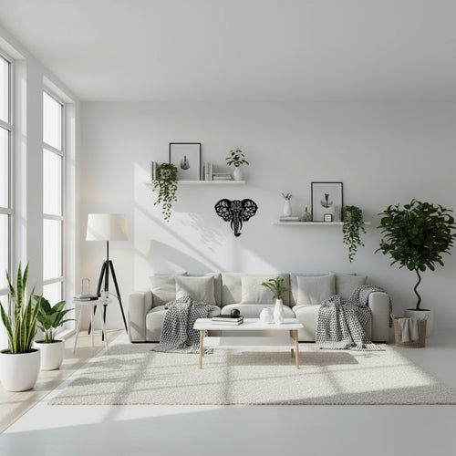 Décoration Murale Éléphant Filigrane Mandala