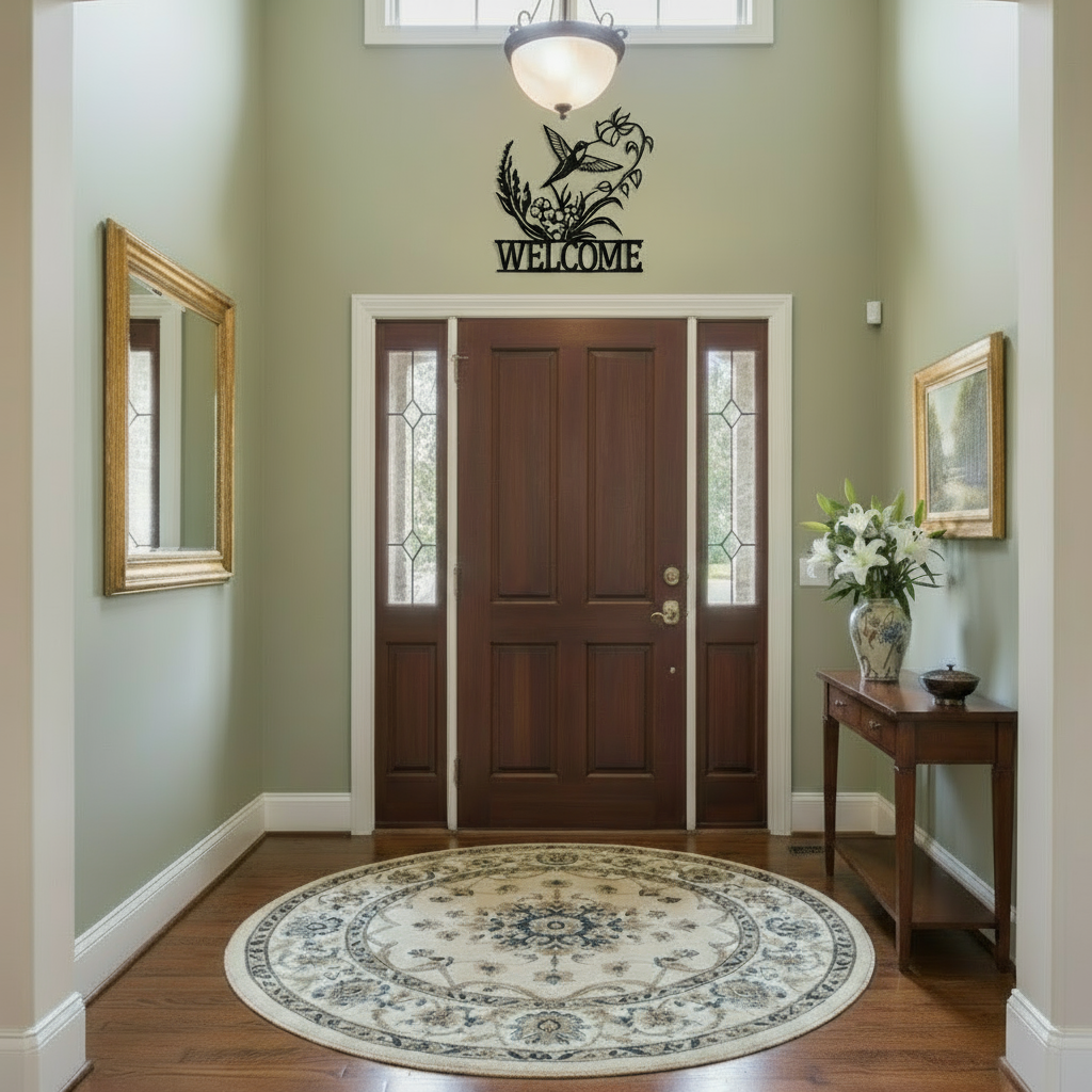 Hummingbird Wall Decor Welcome Floral Harmony &amp; Home