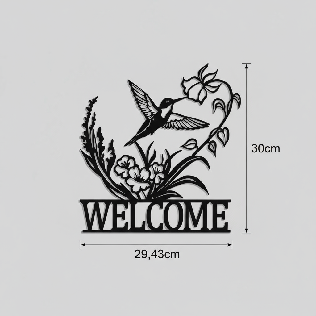 Hummingbird Wall Decor Welcome Floral Harmony &amp; Home