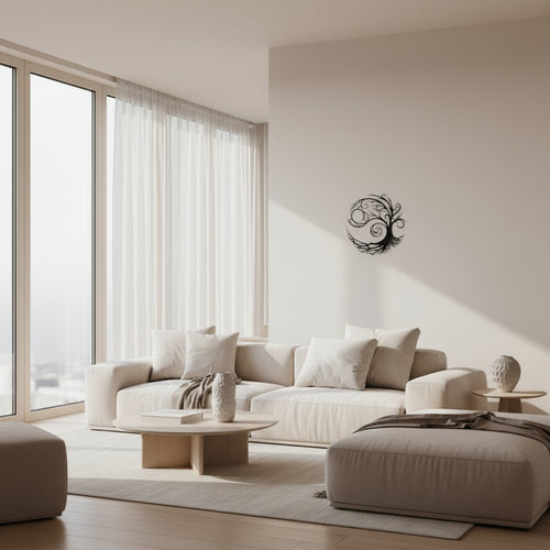 Décoration Murale Arbre de Vie Celtique Moderne Silhouette Métal Art Nouveau