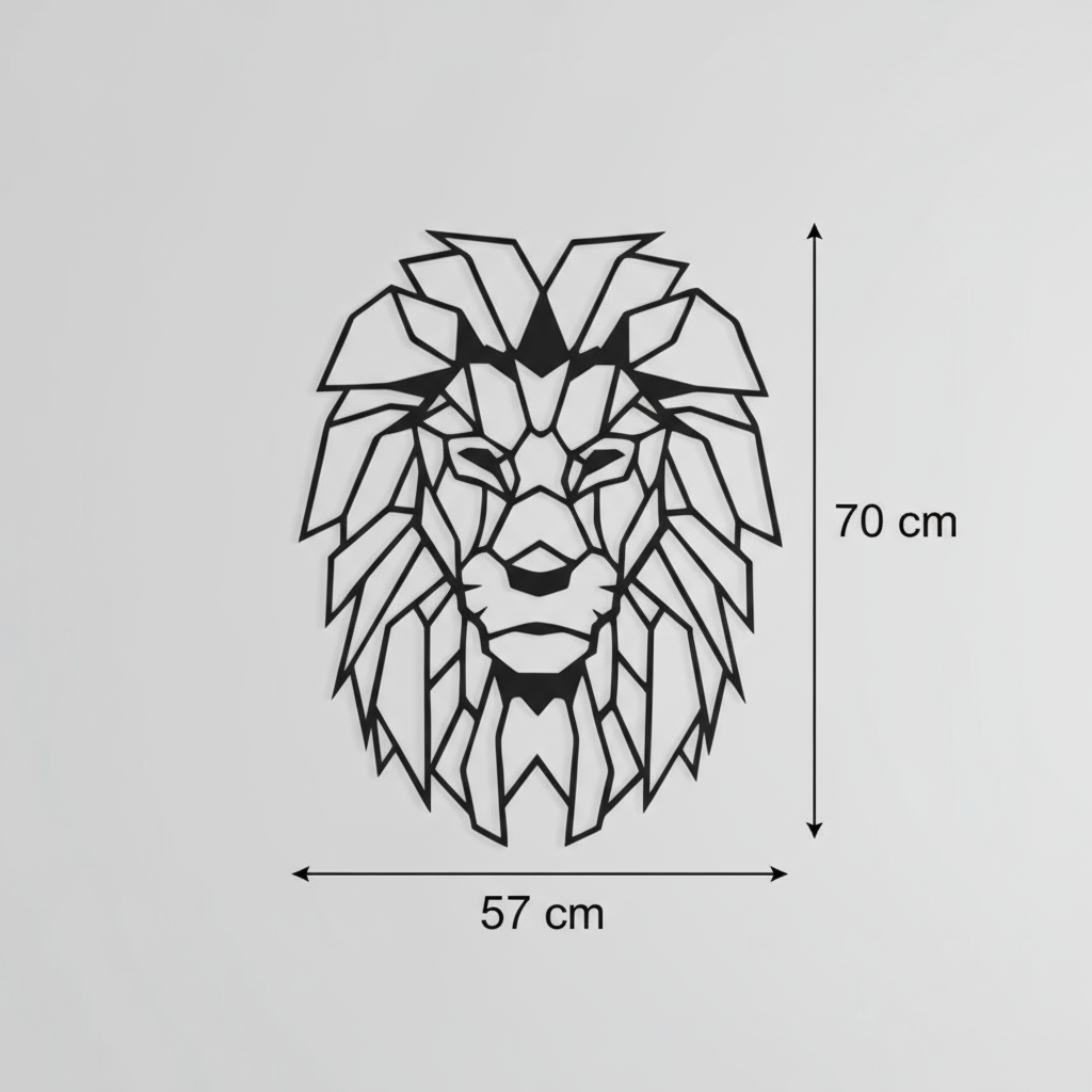 Geometric Lion Head Wall Decor