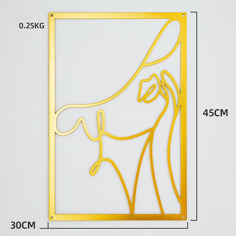 Mysterious Elegance Wall Decor: Line Art, Hat and Sensuality