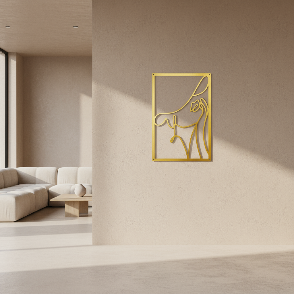 Mysterious Elegance Wall Decor: Line Art, Hat and Sensuality