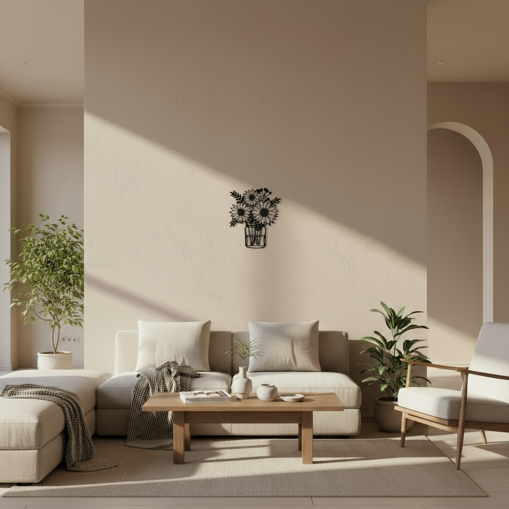 Décoration Murale Bouquet de Tournesols/Marguerites