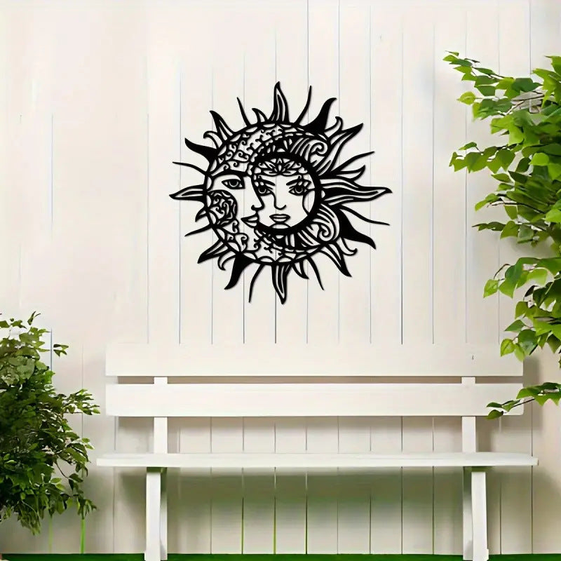 Intertwined Sun and Moon Wall Decoration: Celestial and Mystical Balance