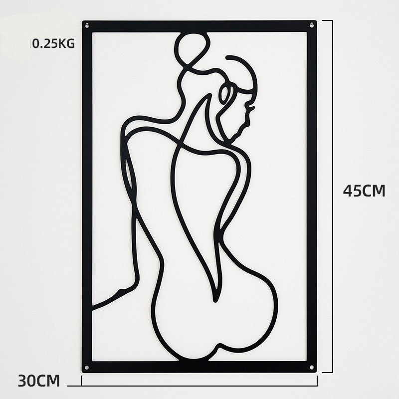Nude Female Seated Wall Art - Clean and Sensual Line Art