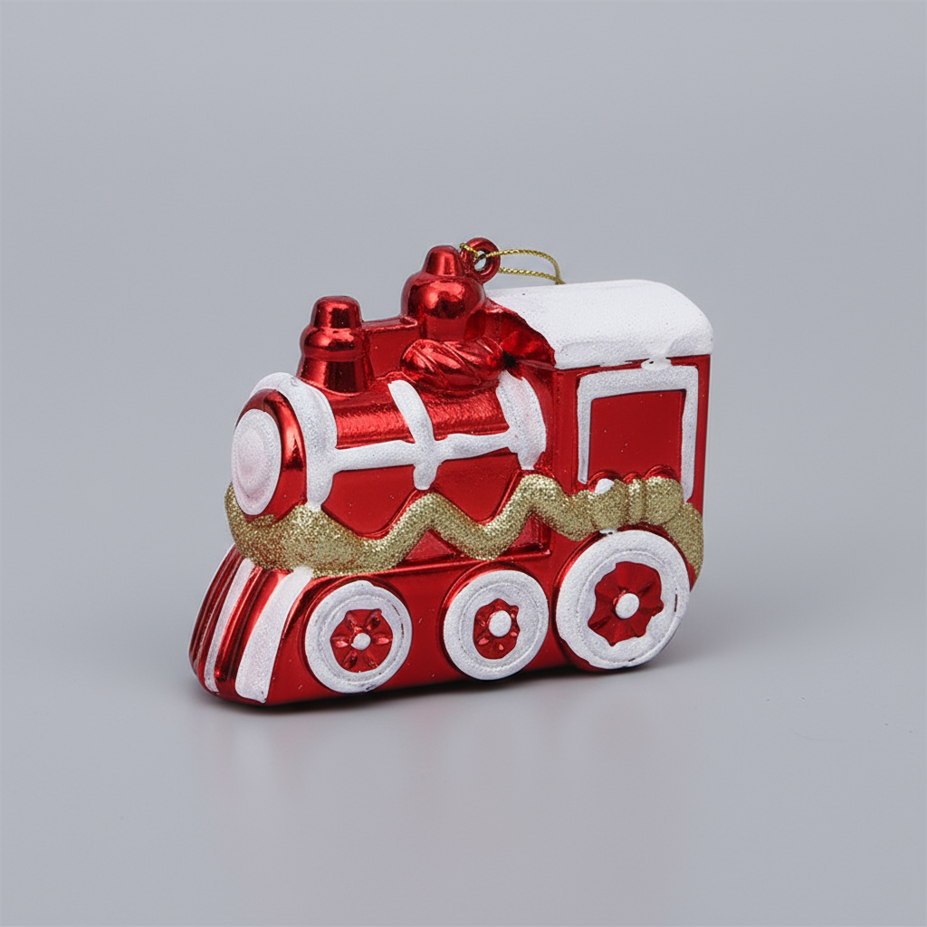 Christmas Decoration - Festive Locomotive Themed Hanging Ornament