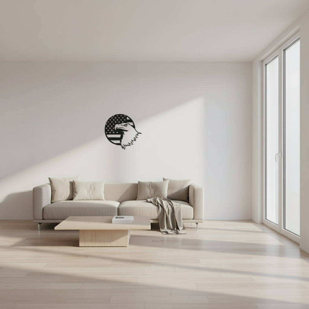 American Eagle and Flag Wall Decor