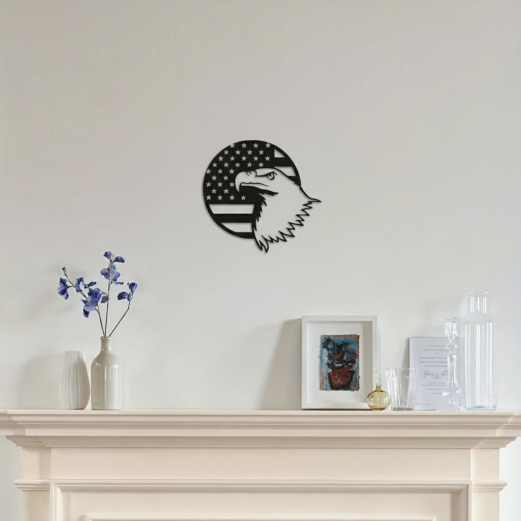 American Eagle and Flag Wall Decor
