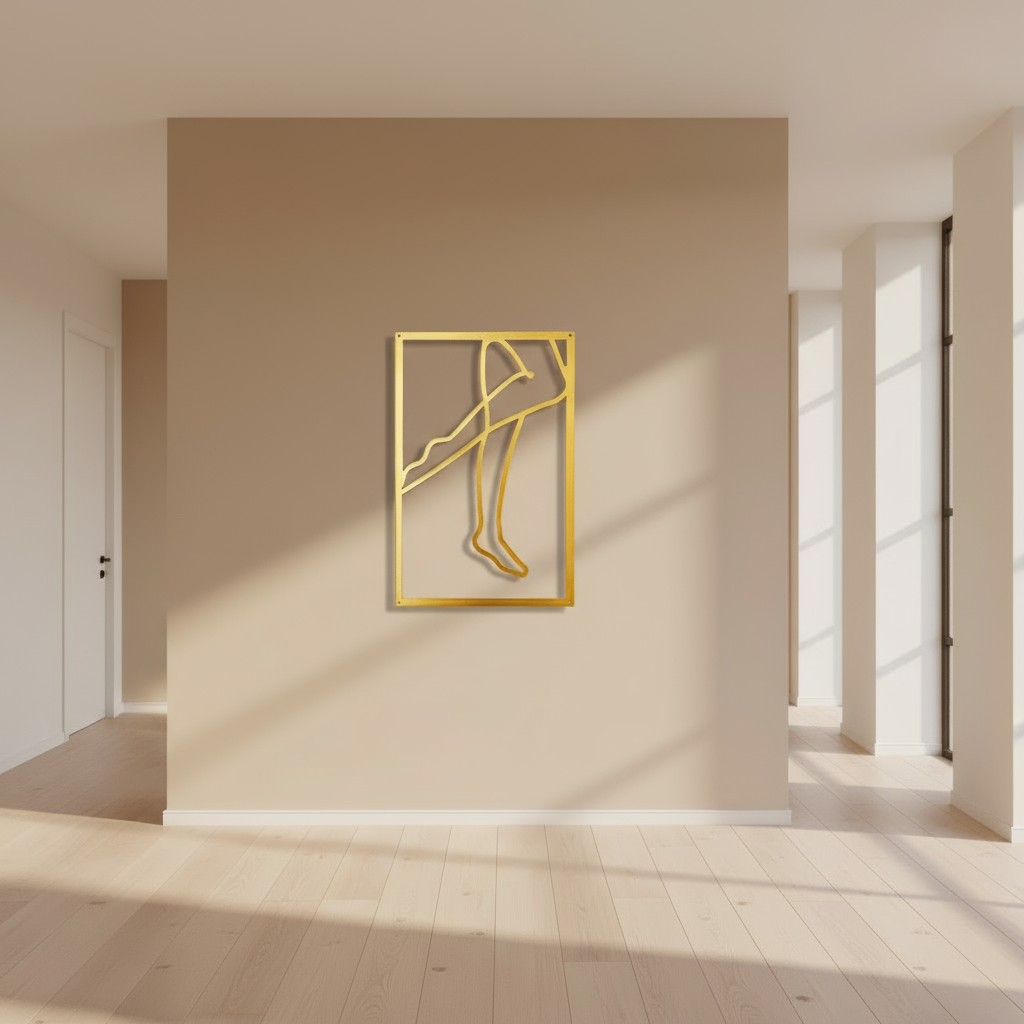 Wall Decoration: Legs in Motion, Minimalist and Sensual Line Art