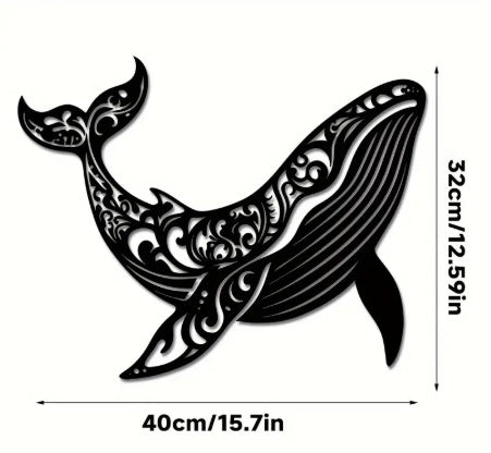 Décoration murale baleine elegance océanique