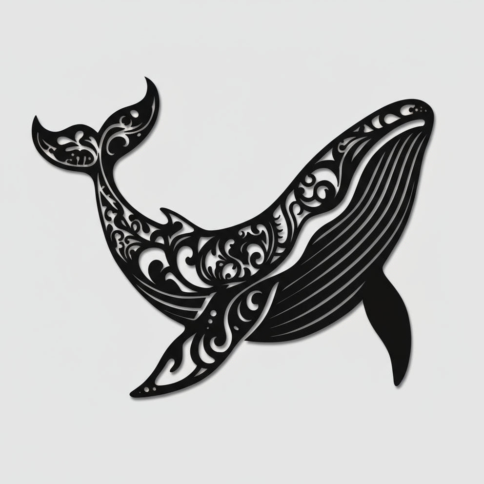 Décoration murale baleine elegance océanique