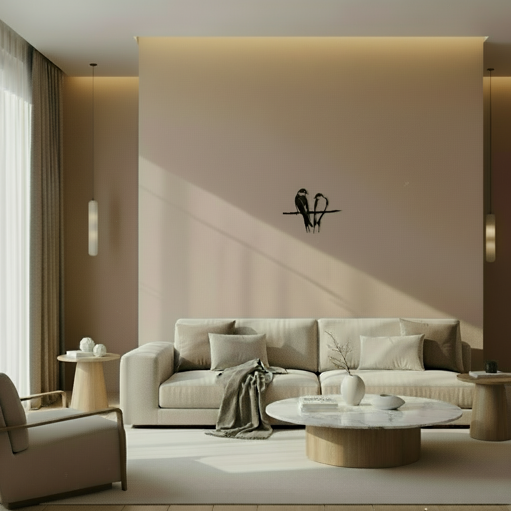 Wall Decoration: Couple of Birds on a Branch