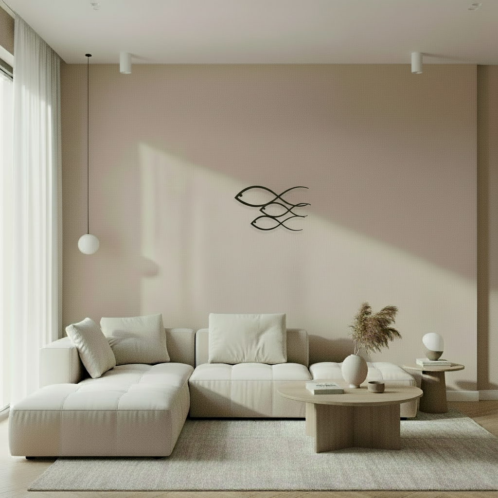 Décoration Murale Trois Poissons Stylisés