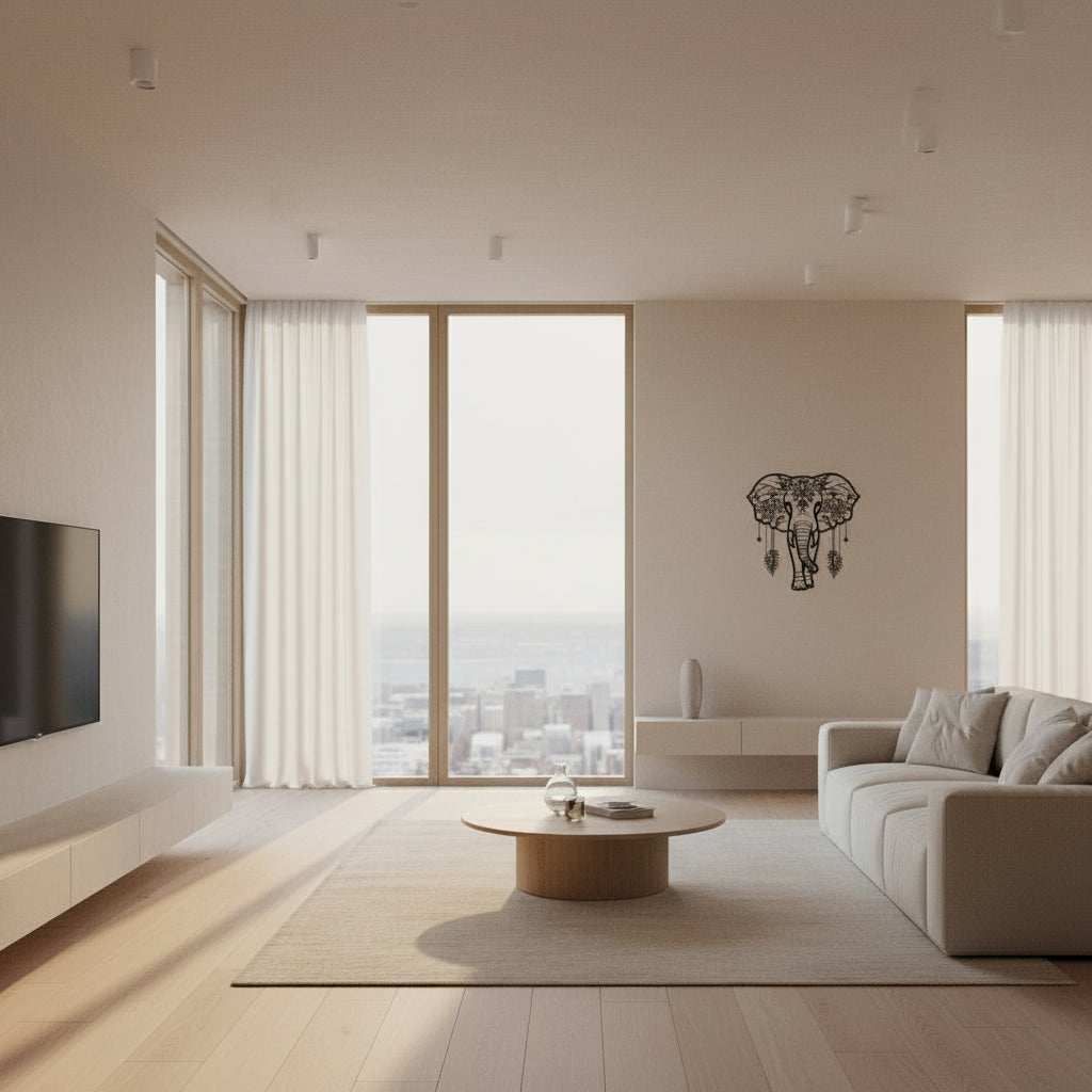 Elephant Wall Decoration and Flower Garland