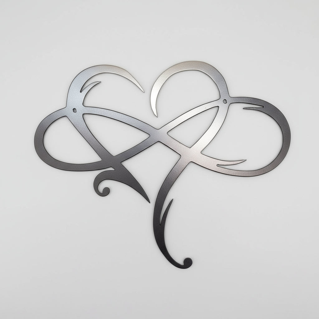 Intertwined Heart &amp; Infinity Wall Decoration - Symbol of Eternal Love