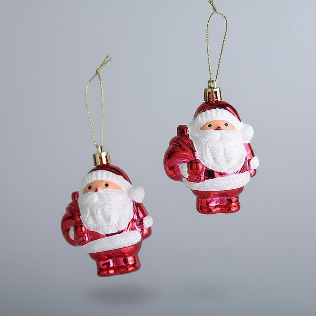 Sparkling Christmas Decoration Mini Santa Claus Festive Ornaments