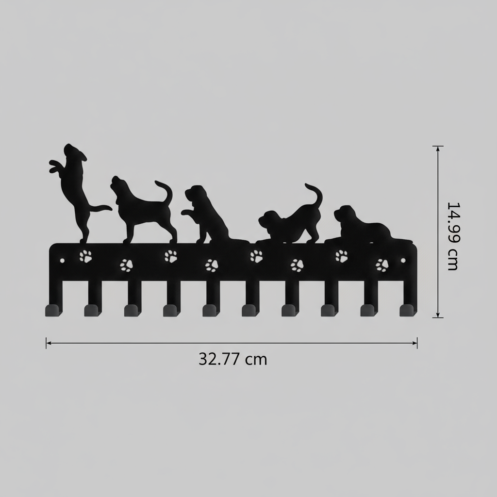 Dog and Paws Keyring The Ally