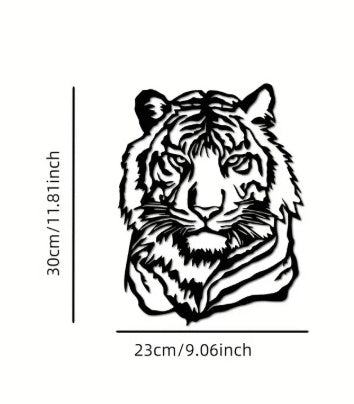 Tiger head wall decoration
