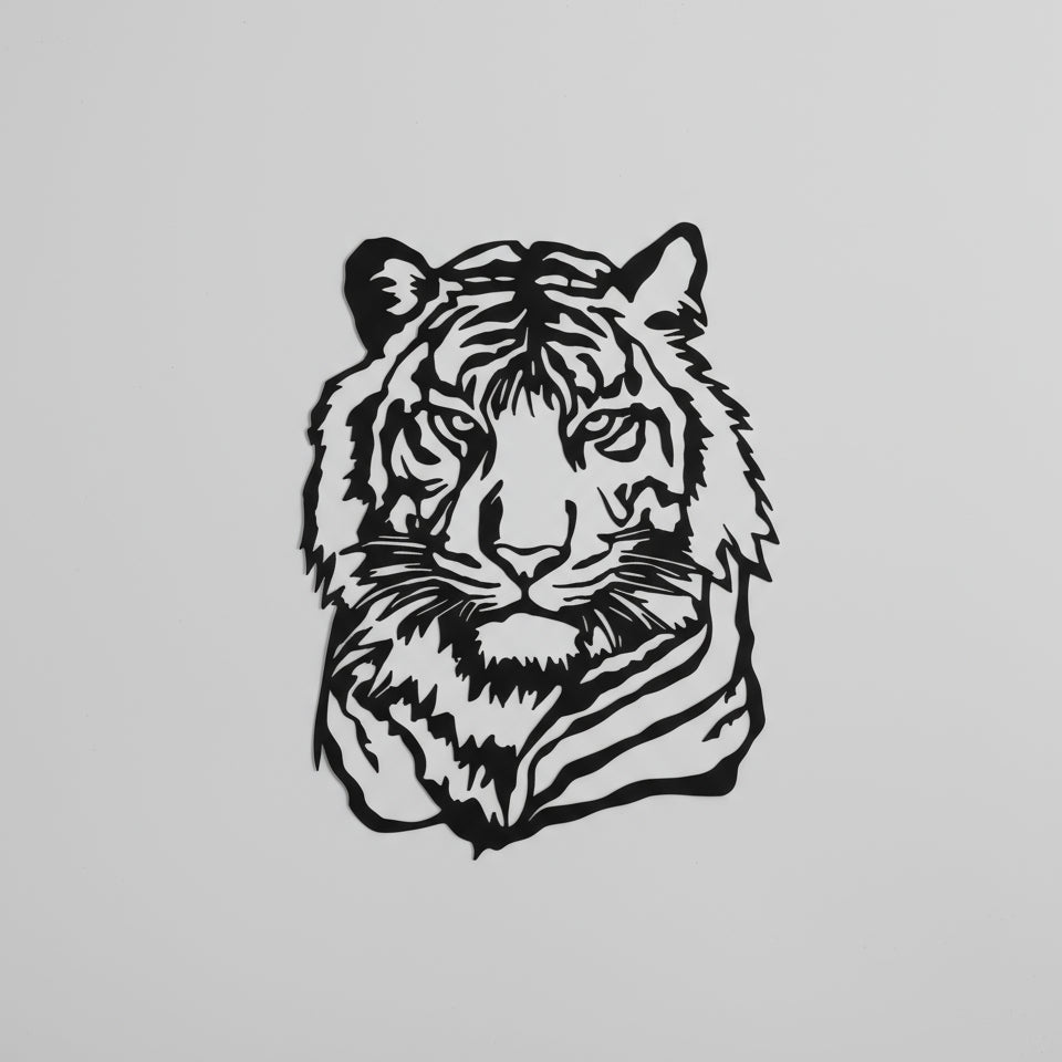 Tiger head wall decoration