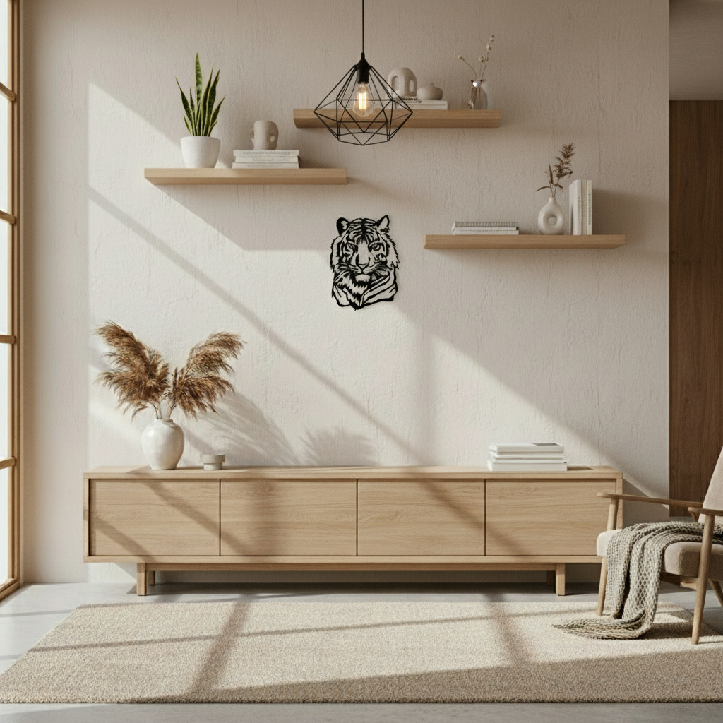 Tiger head wall decoration