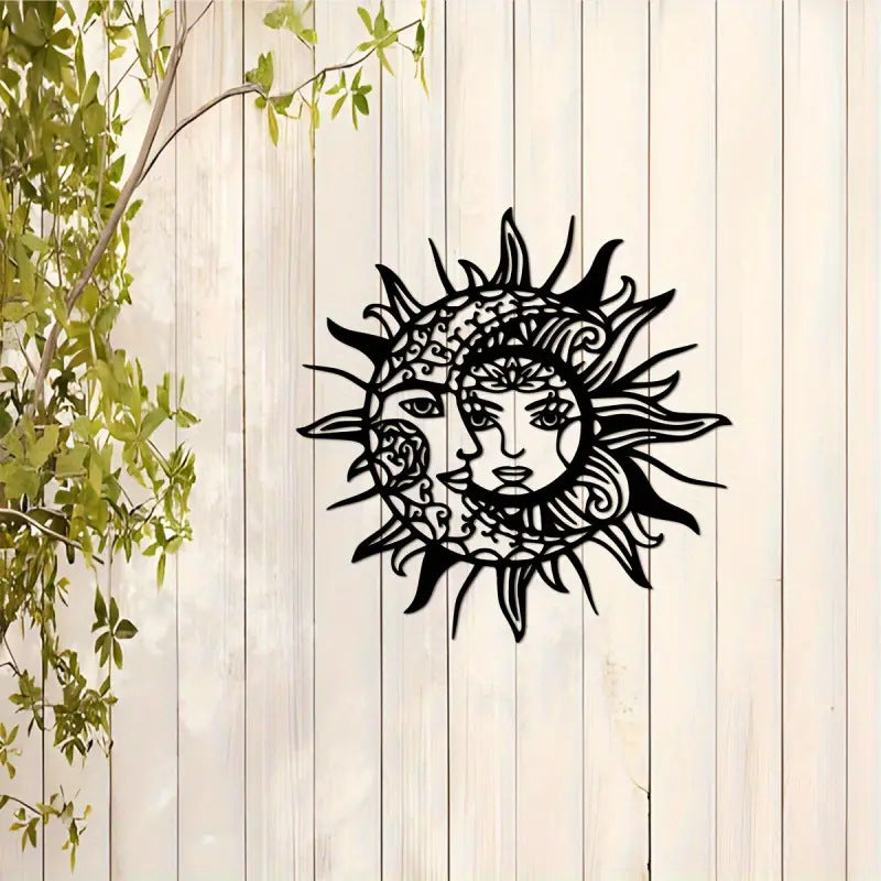 Intertwined Sun and Moon Wall Decoration: Celestial and Mystical Balance
