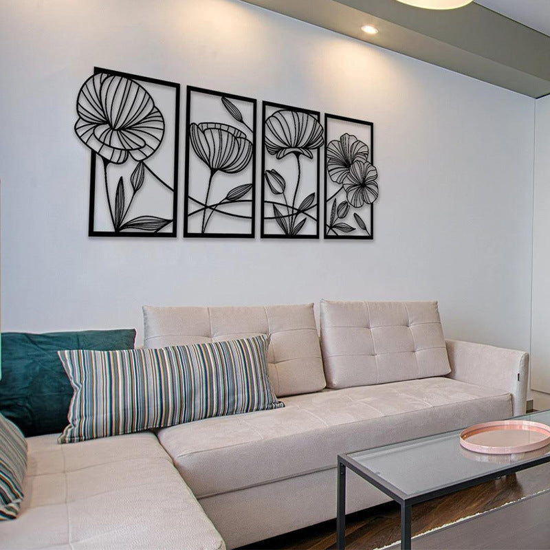 Panoramic Wall Decoration Continuous Floral Art