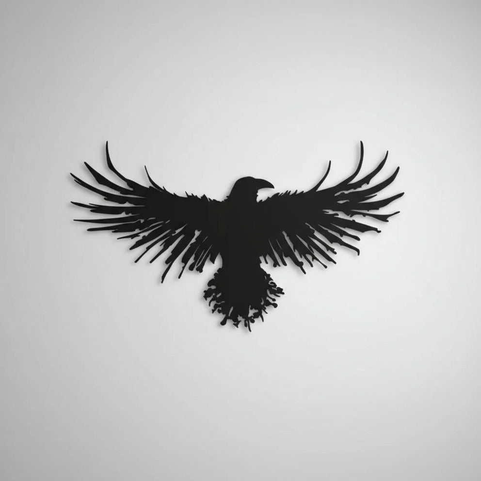 Raven/Eagle Wall Decoration with Spread Wings