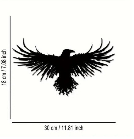 Raven/Eagle Wall Decoration with Spread Wings