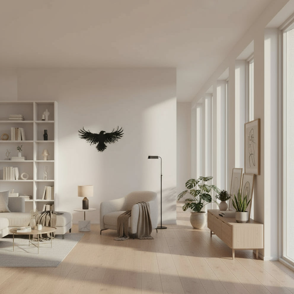 Raven/Eagle Wall Decoration with Spread Wings