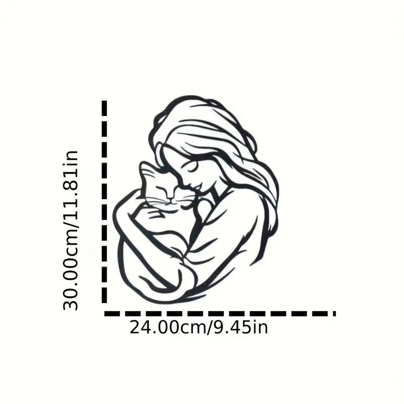 Décoration Murale Femme et Chat