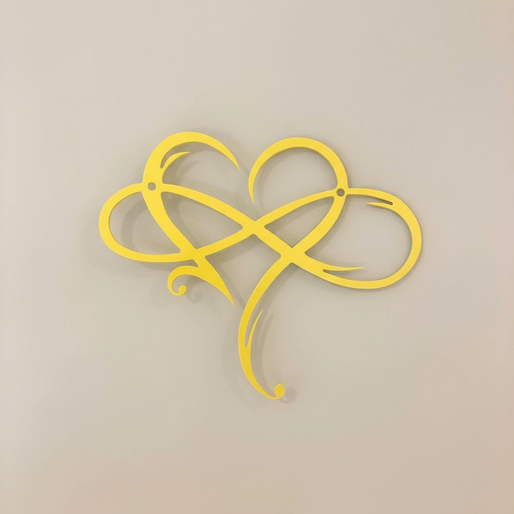 Intertwined Heart &amp; Infinity Wall Decoration - Symbol of Eternal Love