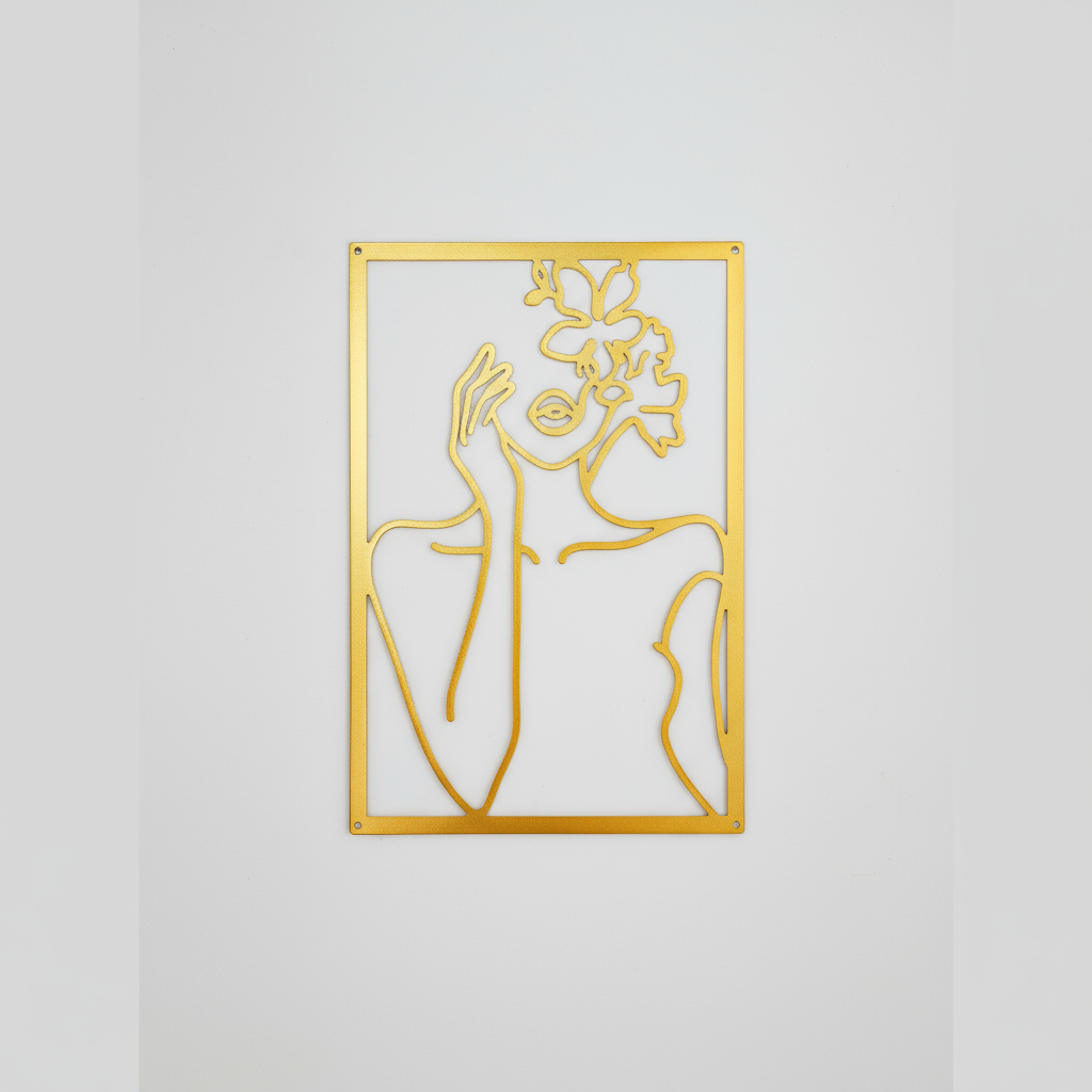 Ephemeral Botanical Line Art Floral and Feminine Wall Decoration