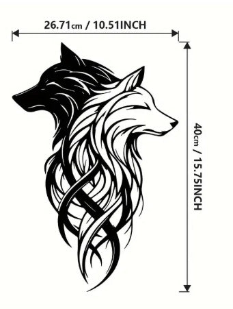 Duo of Wolves Wall Decoration