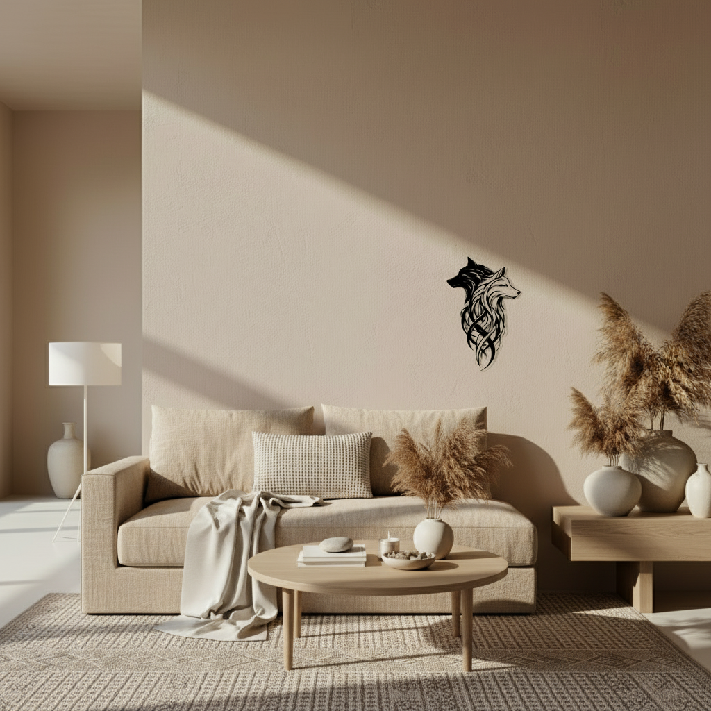 Duo of Wolves Wall Decoration