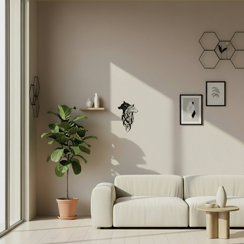 Duo of Wolves Wall Decoration