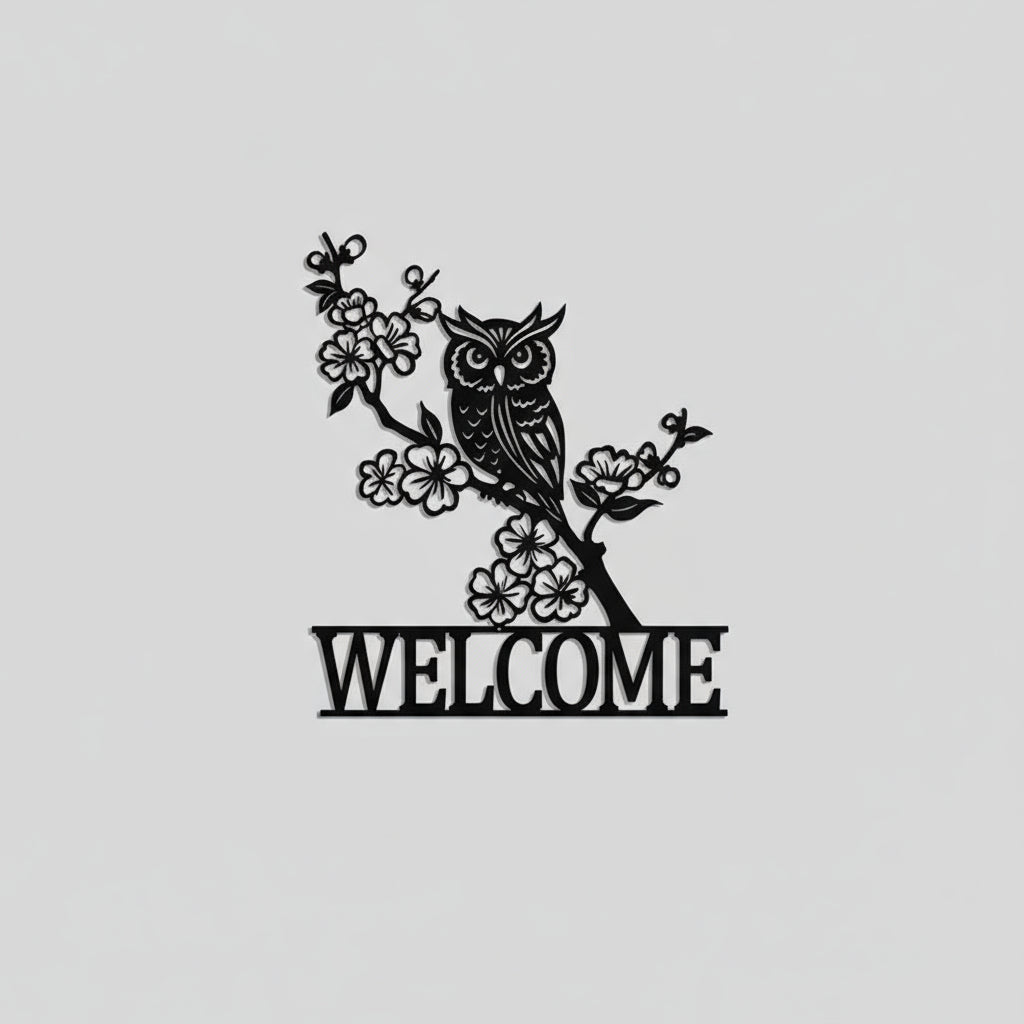 Welcome Owl Wall Decoration