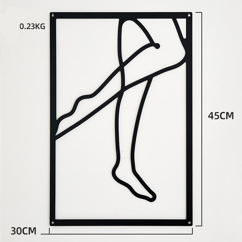 Wall Decoration: Legs in Motion, Minimalist and Sensual Line Art