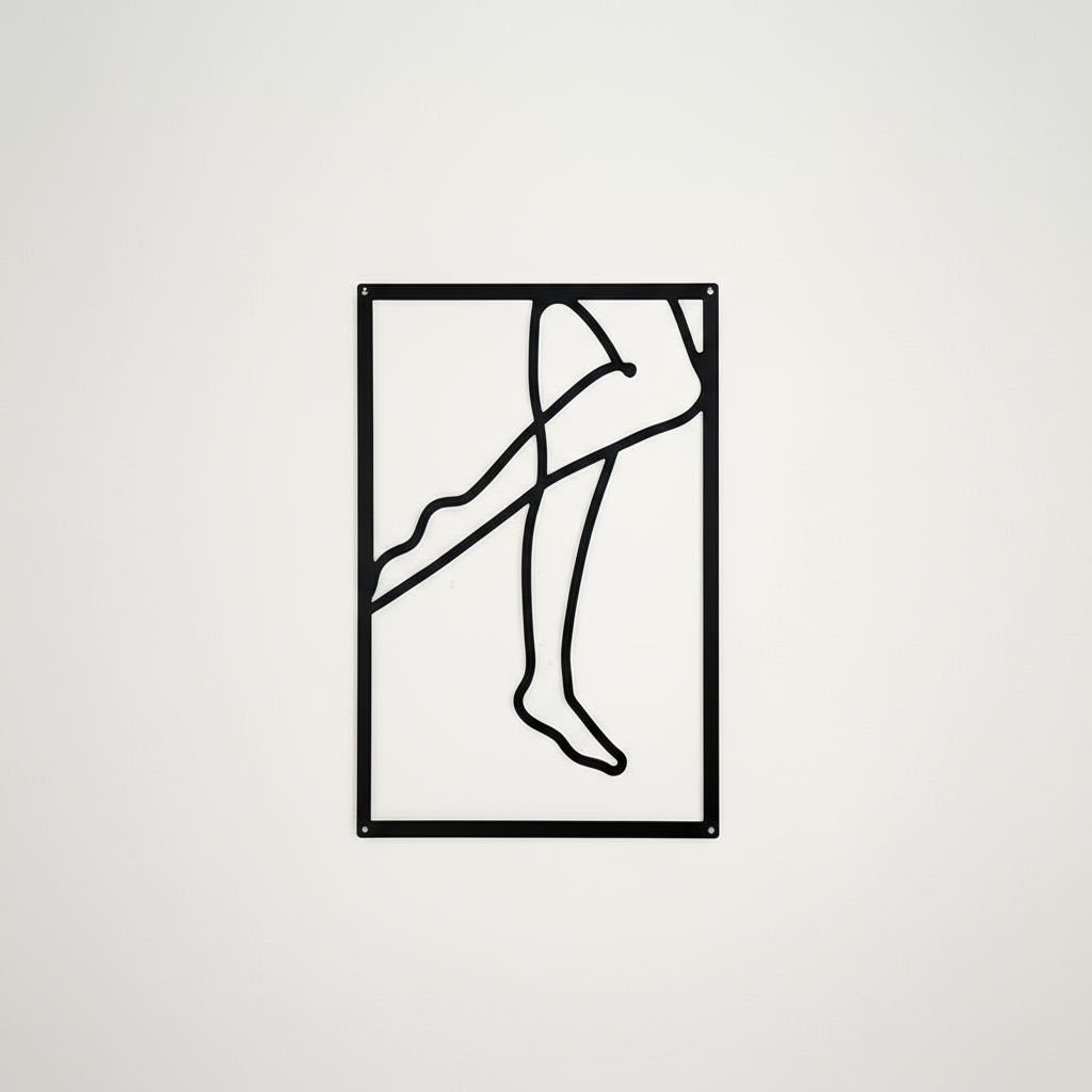 Wall Decoration: Legs in Motion, Minimalist and Sensual Line Art