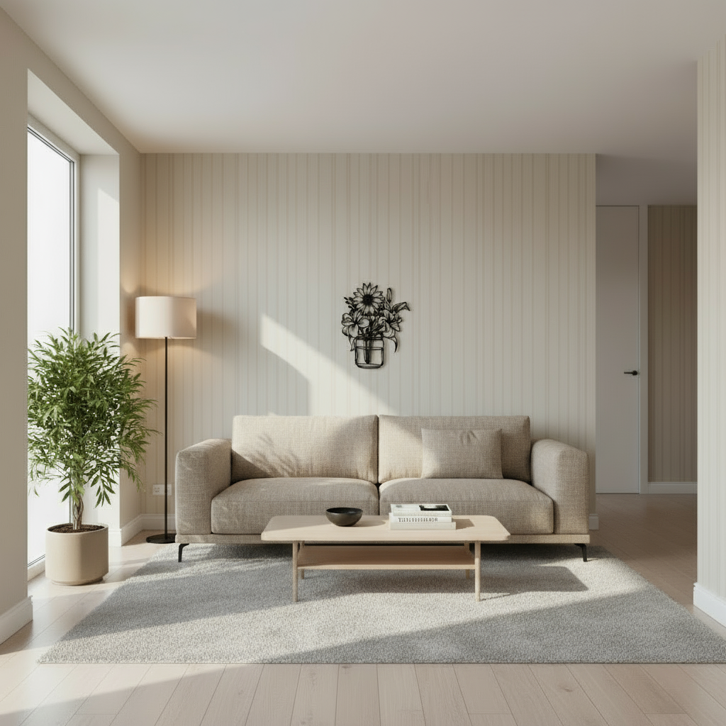 Mixed Country Bouquet Wall Decoration in Pot - A Tribute to Floral Generosity