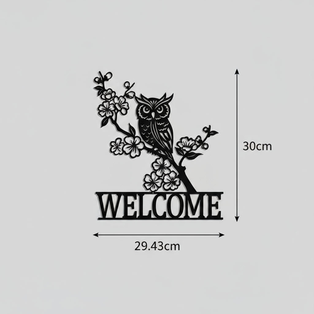 Welcome Owl Wall Decoration