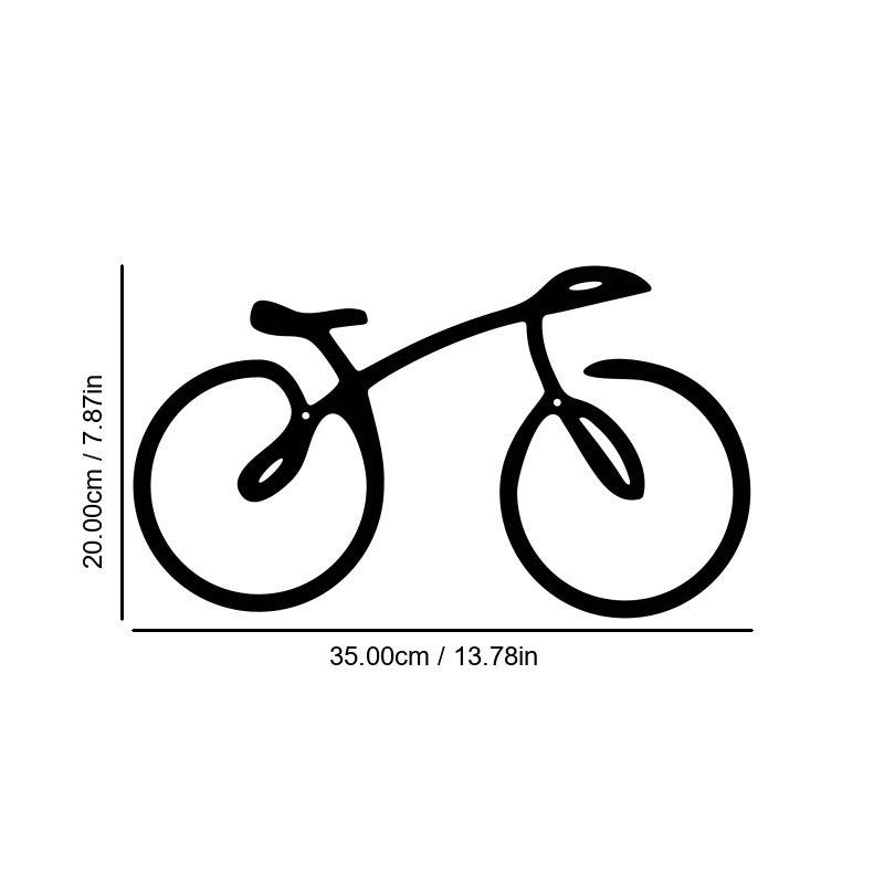 Minimalist Metal Silhouette Bicycle Escape Wall Art