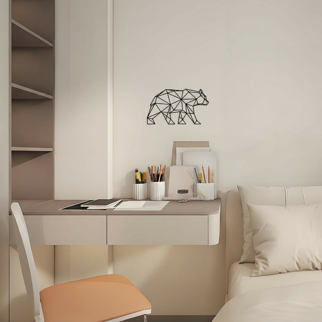 Geometric Bear Wall Decor
