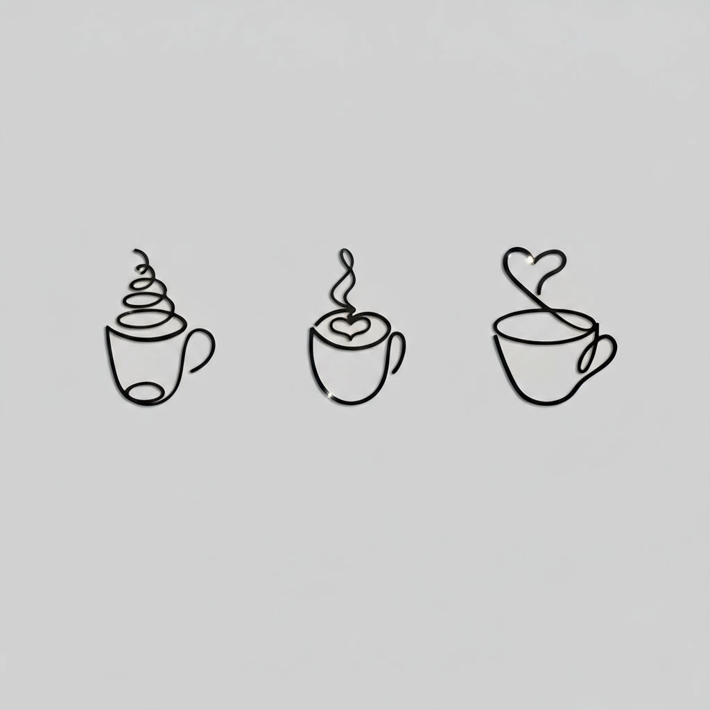 Minimalist Trio Cups Wall Decor