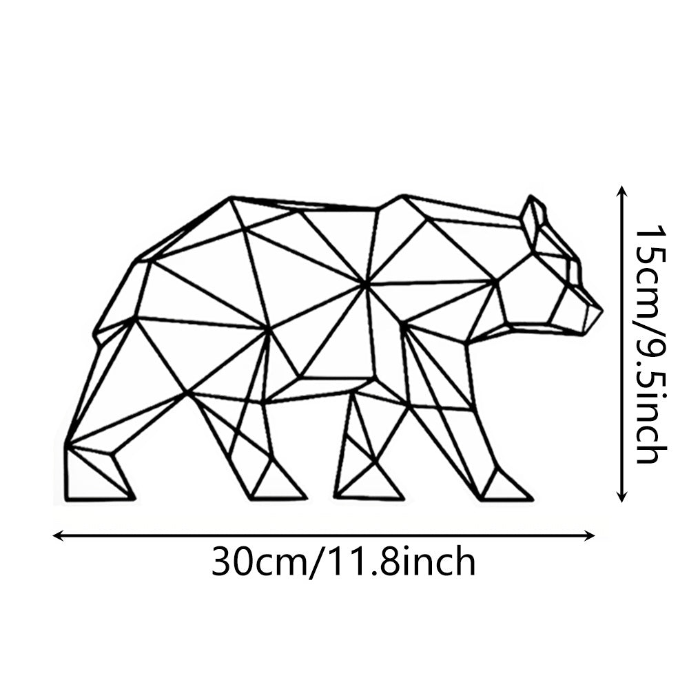 Geometric Bear Wall Decor