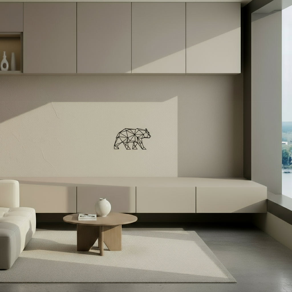 Geometric Bear Wall Decor