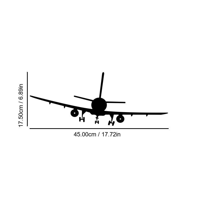 Wall Art: Airplane Approaching - Streamlined Aeronautical Silhouette