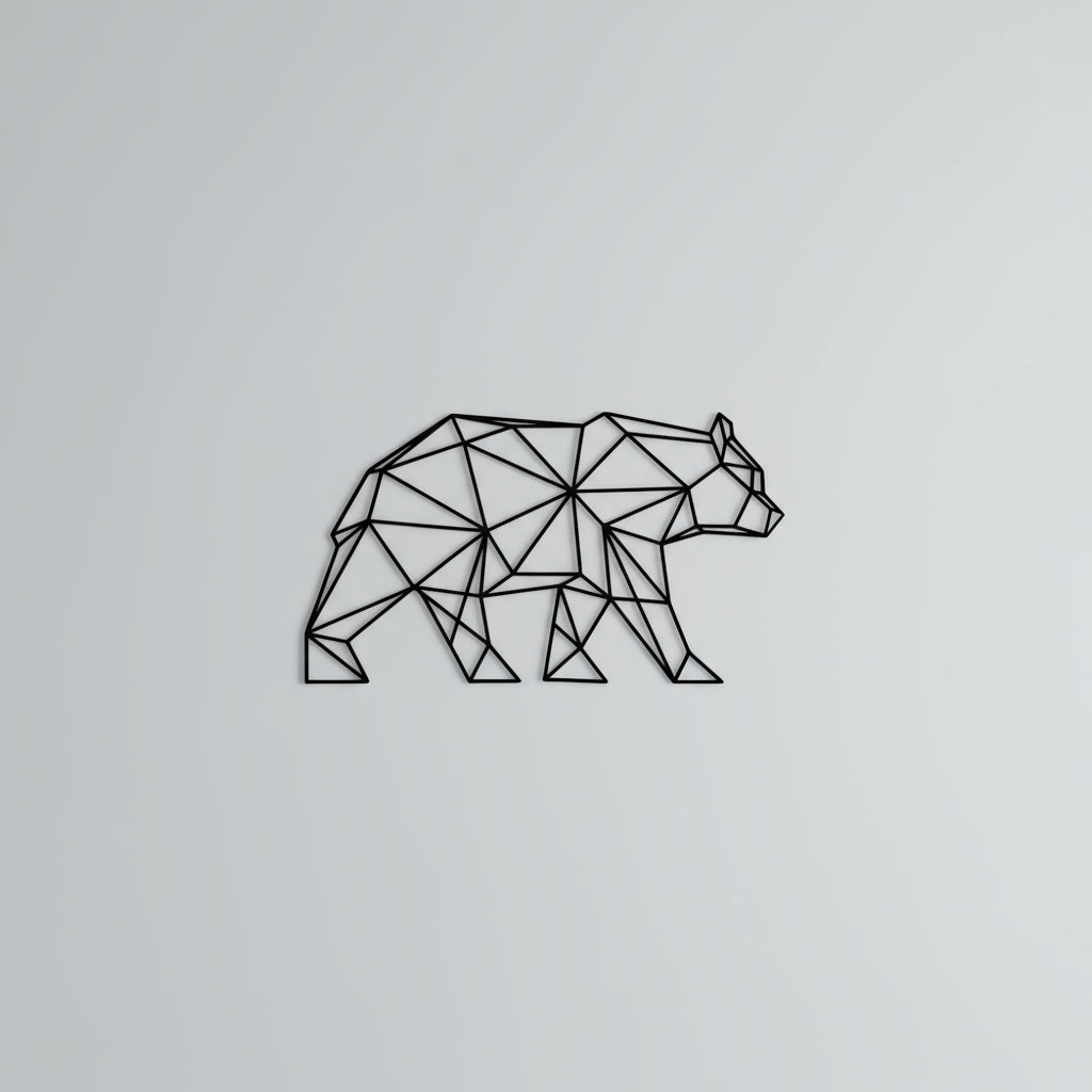 Geometric Bear Wall Decor